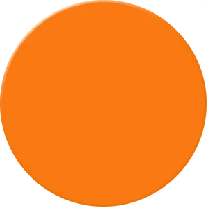 Vibrant Orange Circle Graphic PNG Image