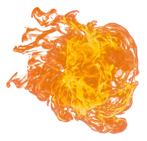 Vibrant Orange Flame Texture PNG Image