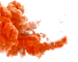 Vibrant_ Orange_ Ink_ Explosion PNG Image