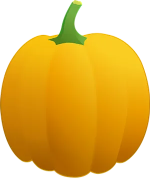 Vibrant Orange Pumpkin Illustration PNG Image