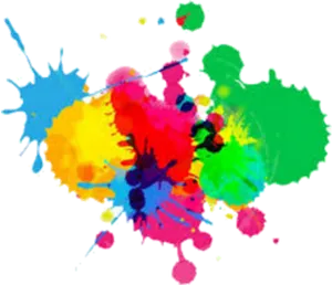 Vibrant Paint Splatter Background PNG Image