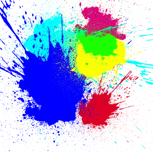 Vibrant Paint Splatter Background PNG Image