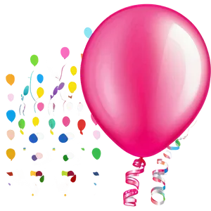 Vibrant Pink Balloons Party Png 7 PNG Image