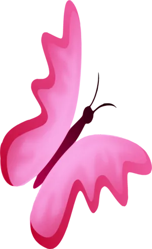 Vibrant_ Pink_ Butterfly_ Graphic PNG Image