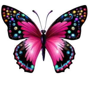 Vibrant Pink Butterfly Illustration PNG Qmq59 PNG