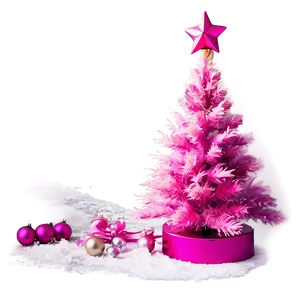 Vibrant Pink Christmas Tree Png Glq88 PNG Image