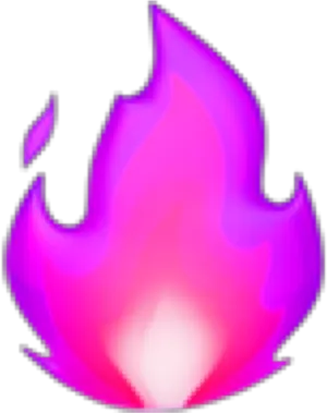 Vibrant Pink Flame Emoji PNG Image