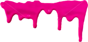 Vibrant Pink Paint Drip PNG Image