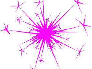 Vibrant Pink Sparkleon Black Background PNG Image