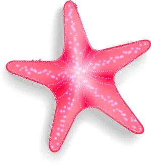 Vibrant Pink Starfish Clipart PNG Image