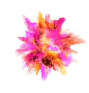 Vibrant_ Pink_ Yellow_ Smoke_ Explosion PNG Image