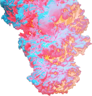 Vibrant Pinkand Blue Smoke Clouds PNG Image