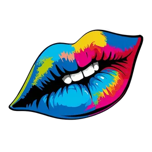 Vibrant Pop Art Lips Png 06242024 PNG Image