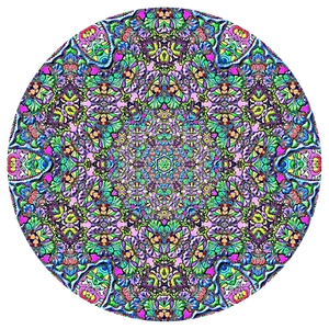 Vibrant_ Psychedelic_ Mandala_ Art PNG Image