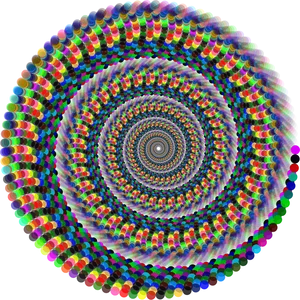 Vibrant Psychedelic Spiral Art PNG Image