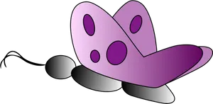 Vibrant Purple Butterfly Graphic PNG