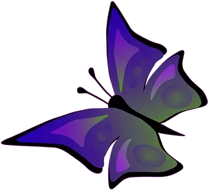 Vibrant Purple Butterfly Graphic PNG Image