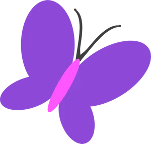 Vibrant Purple Butterfly Graphic PNG Image