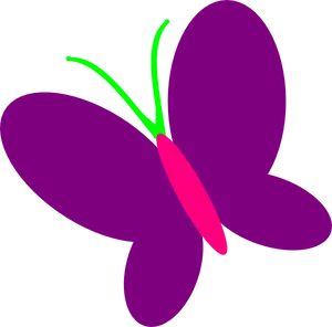 Vibrant Purple Butterfly Graphic PNG Image