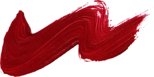 Vibrant Red Brush Stroke PNG Image