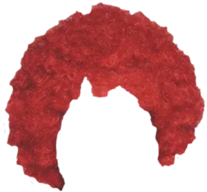 Vibrant Red Curly Hair Texture PNG Image