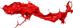 Vibrant Red Paint Splash PNG Image