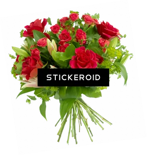 Vibrant_ Red_ Rose_ Bouquet_ Transparent_ Background.png PNG Image