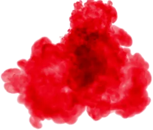 Vibrant Red Smoke Plume PNG Image