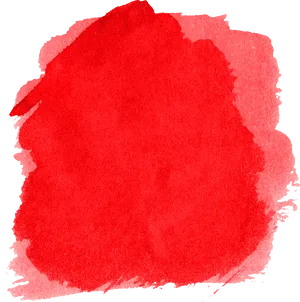 Vibrant Red Watercolor Brush Stroke PNG Image