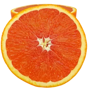 Vibrant Sliced Orange Fruit PNG Image