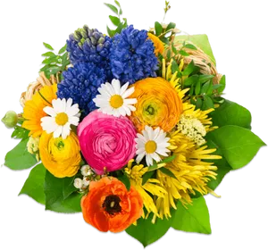 Vibrant_ Spring_ Flower_ Bouquet.png PNG Image