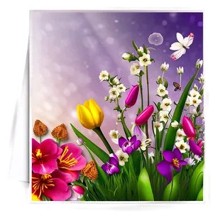 Vibrant Spring Greeting Card Png Ksb90 PNG Image