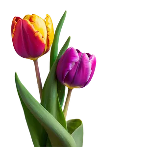 Vibrant Spring Tulips PNG 4