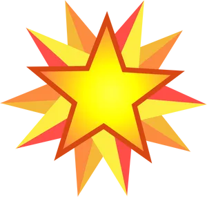 Vibrant Starburst Graphic PNG Image