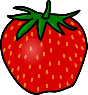 Vibrant Strawberry Illustration PNG Image