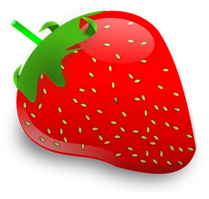 Vibrant Strawberry Illustration PNG Image