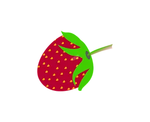 Vibrant Strawberry Illustration PNG Image