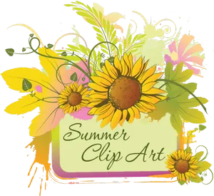 Vibrant Summer Clip Art PNG