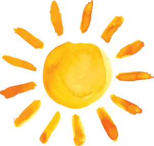 Vibrant Sun Illustration Transparent Background PNG Image