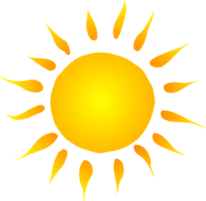 Vibrant Sun Illustration PNG Image