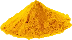 Vibrant Turmeric Powder Mound PNG Image