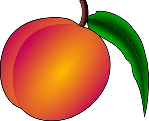 Vibrant Vector Peach PNG Image