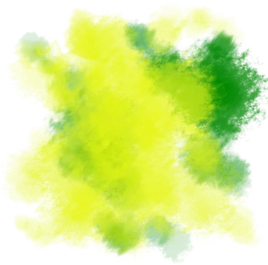 Vibrant Yellow Green Watercolor Splash PNG Image