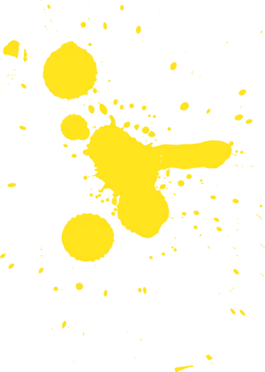 Vibrant Yellow Paint Splashon Black PNG Image