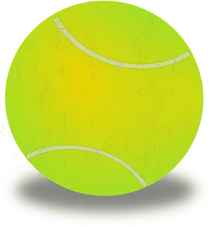 Vibrant Yellow Tennis Ball Illustration PNG Image