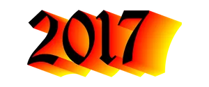 Vibrant3 D New Year2017 PNG Image