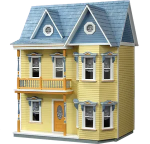 Victorian Dollhouse Exterior PNG Image