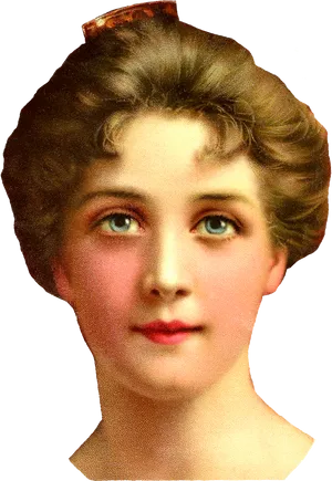 Victorian Era Woman Portrait PNG Image