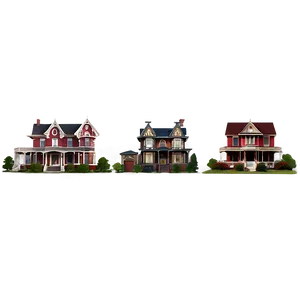 Victorian Houses PNG 05252024 PNG