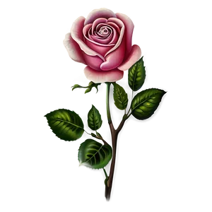 Victorian Rose Print Png Amb PNG Image